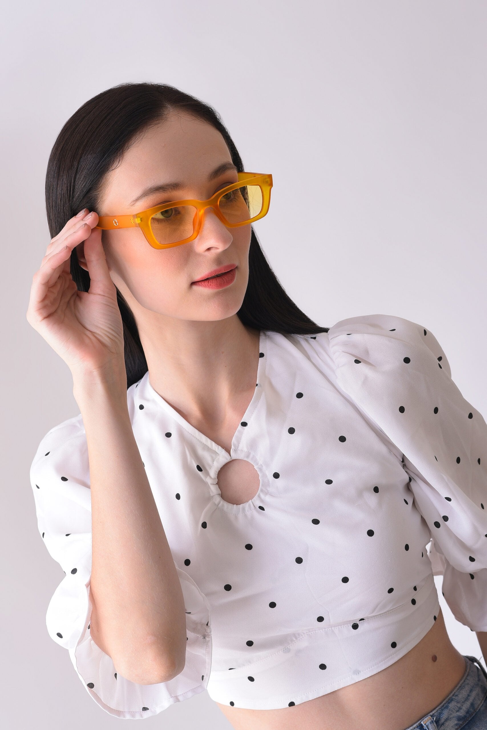 Women Yellow Lens Yellow Butterfly Sunglasses