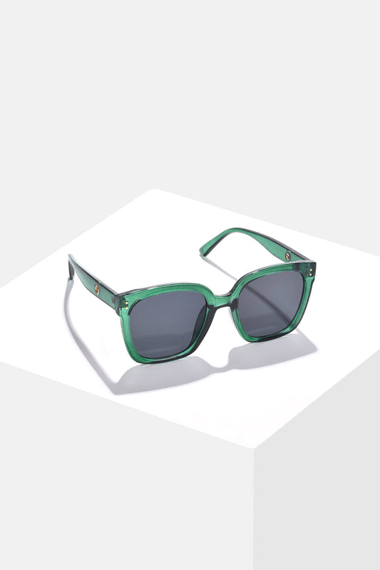 Women Black Lens Green Butterfly Sunglasses