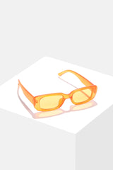 Women Orange Lens Orange Rectangle Sunglasses