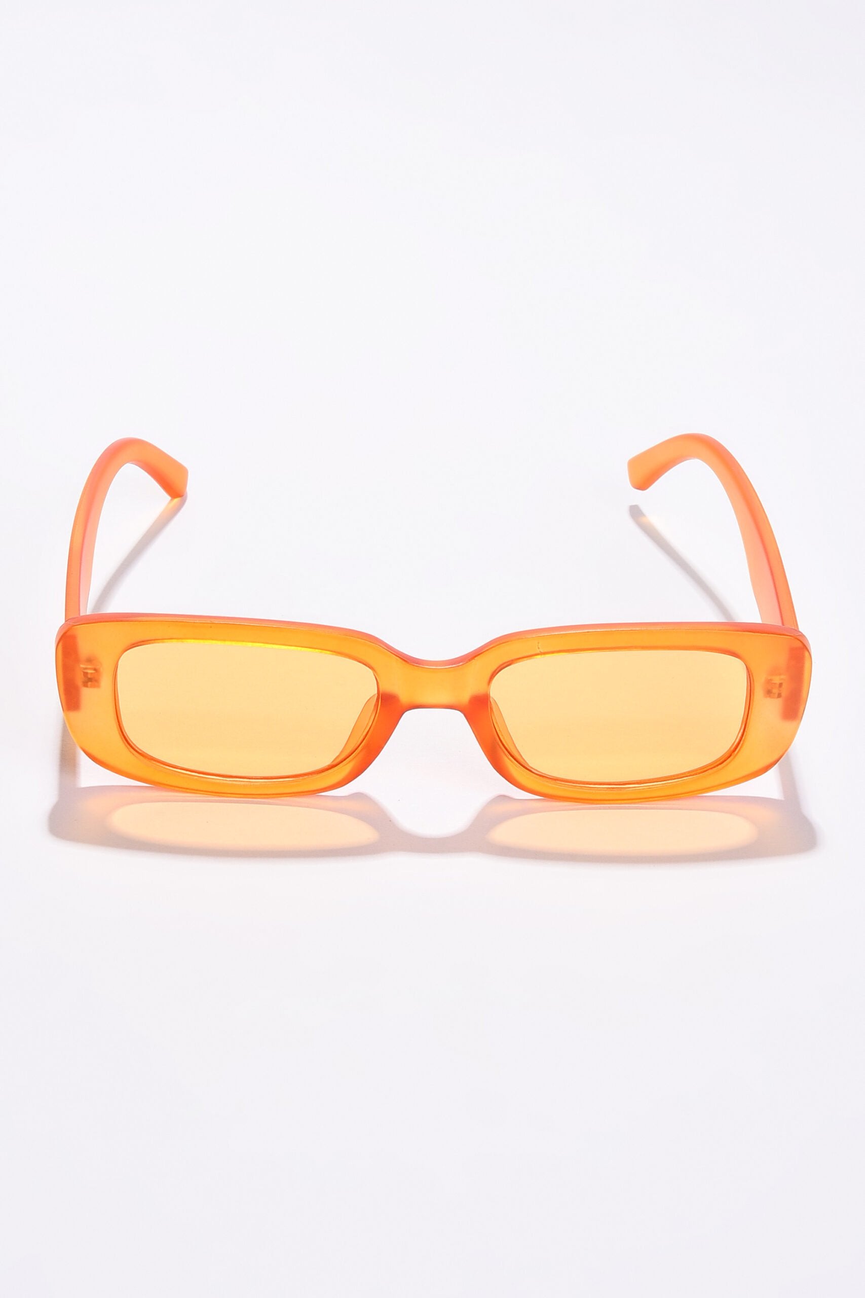 Women Orange Lens Orange Rectangle Sunglasses