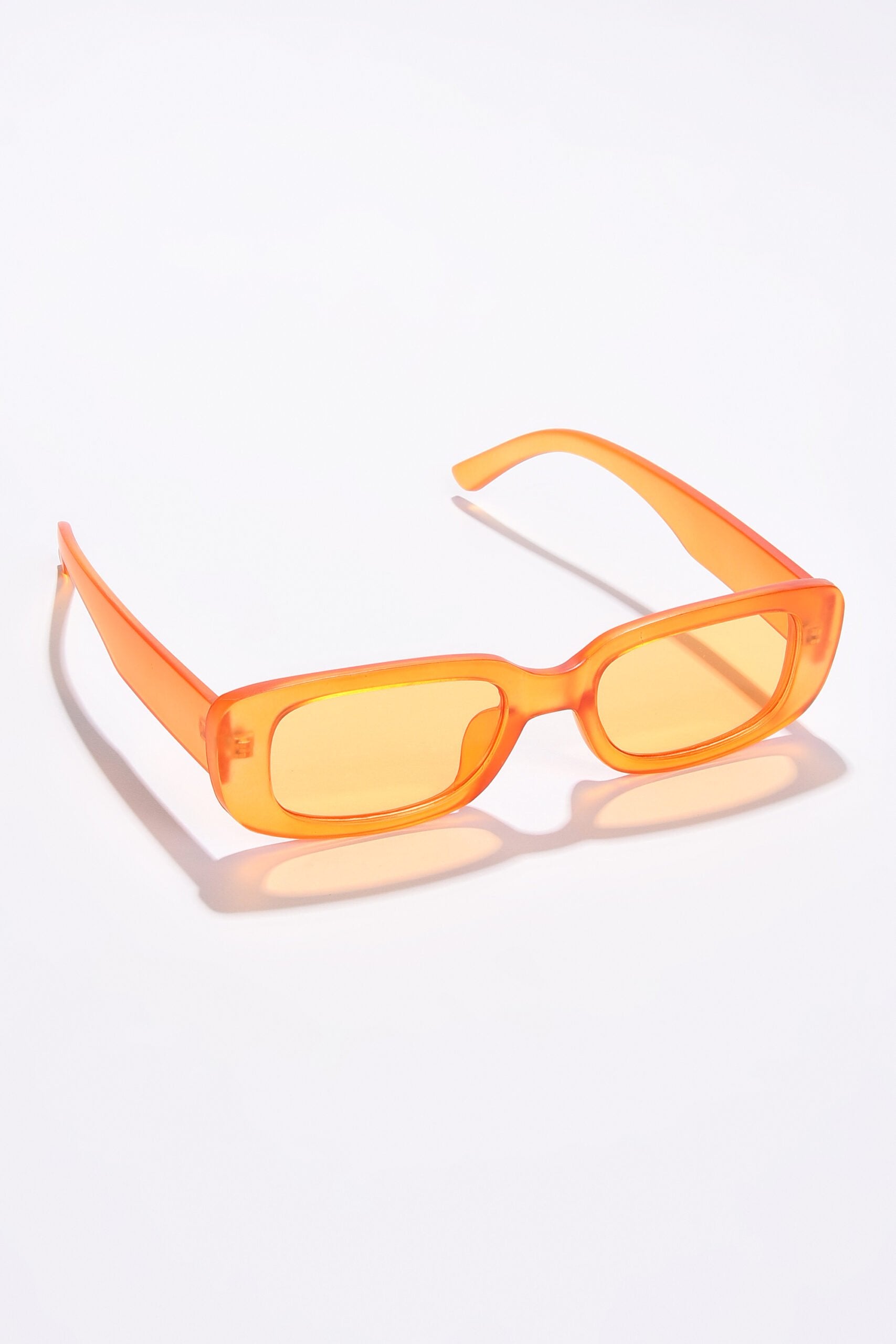 Women Orange Lens Orange Rectangle Sunglasses