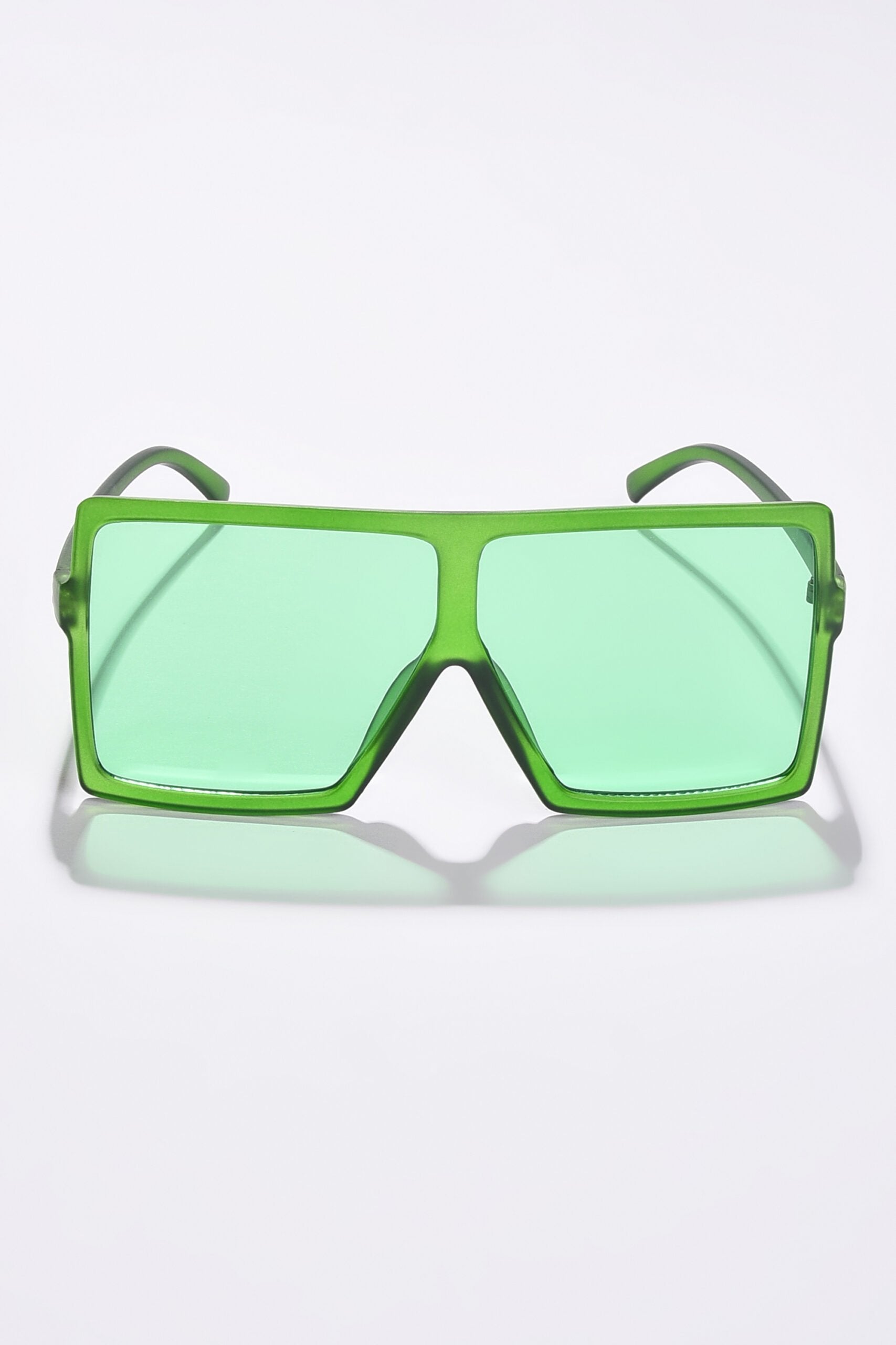 Women Green Lens Green Oversized Sunglasses