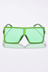 Women Green Lens Green Oversized Sunglasses