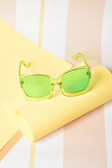 Women Green Lens Green Oversized Sunglasses