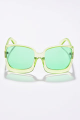 Women Green Lens Green Oversized Sunglasses