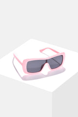 Women Black Lens Pink Wayfarer Sunglasses