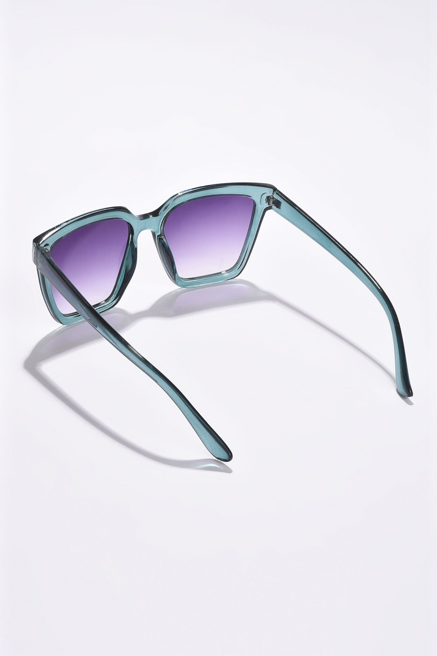 Women Purple Lens Green Wayfarer Sunglasses