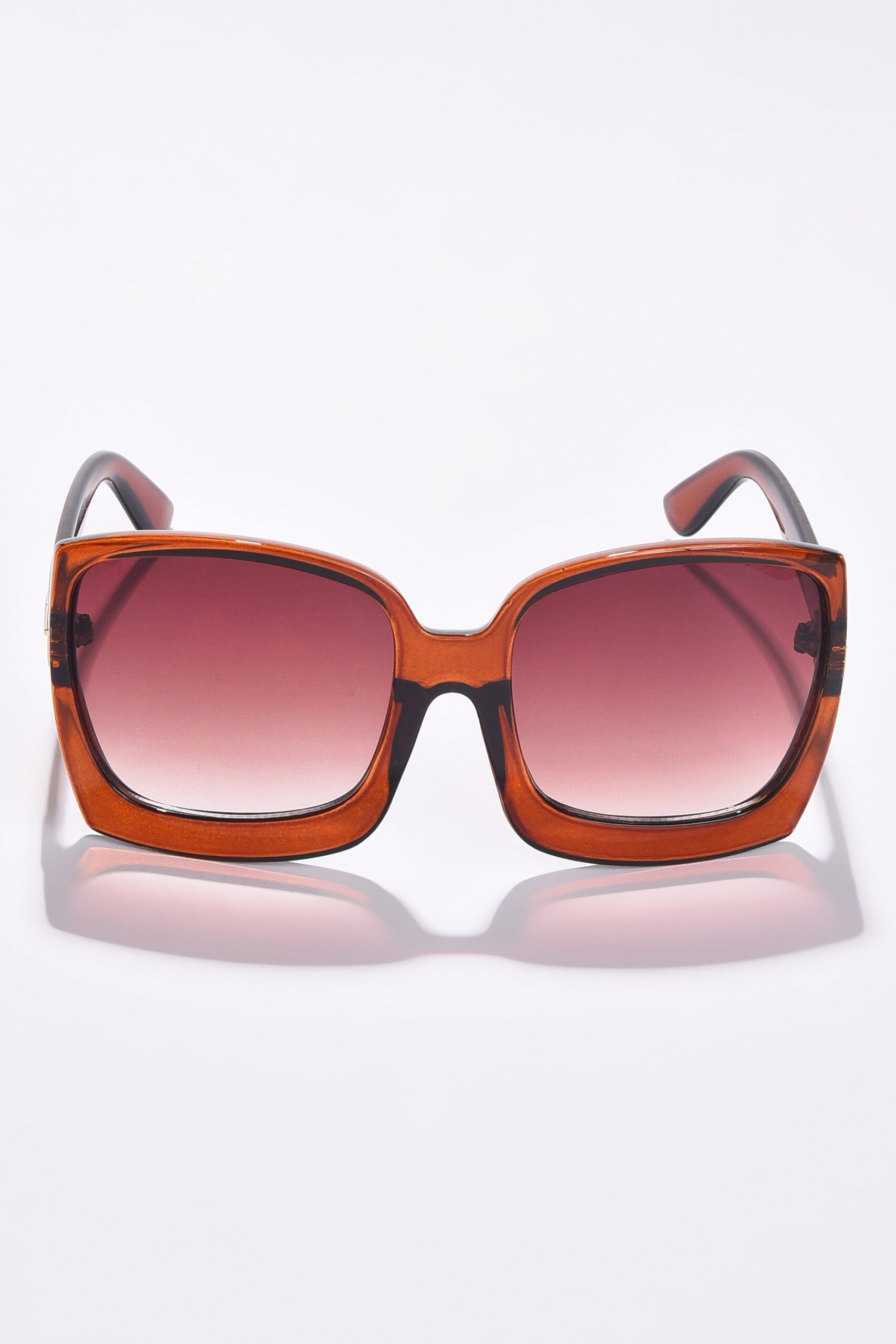 Women Brown Lens Brown Oversized Sunglasses