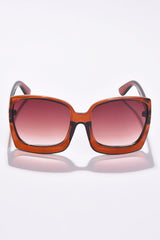 Women Brown Lens Brown Oversized Sunglasses