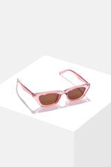 Women Brown Lens Pink Butterfly Sunglasses