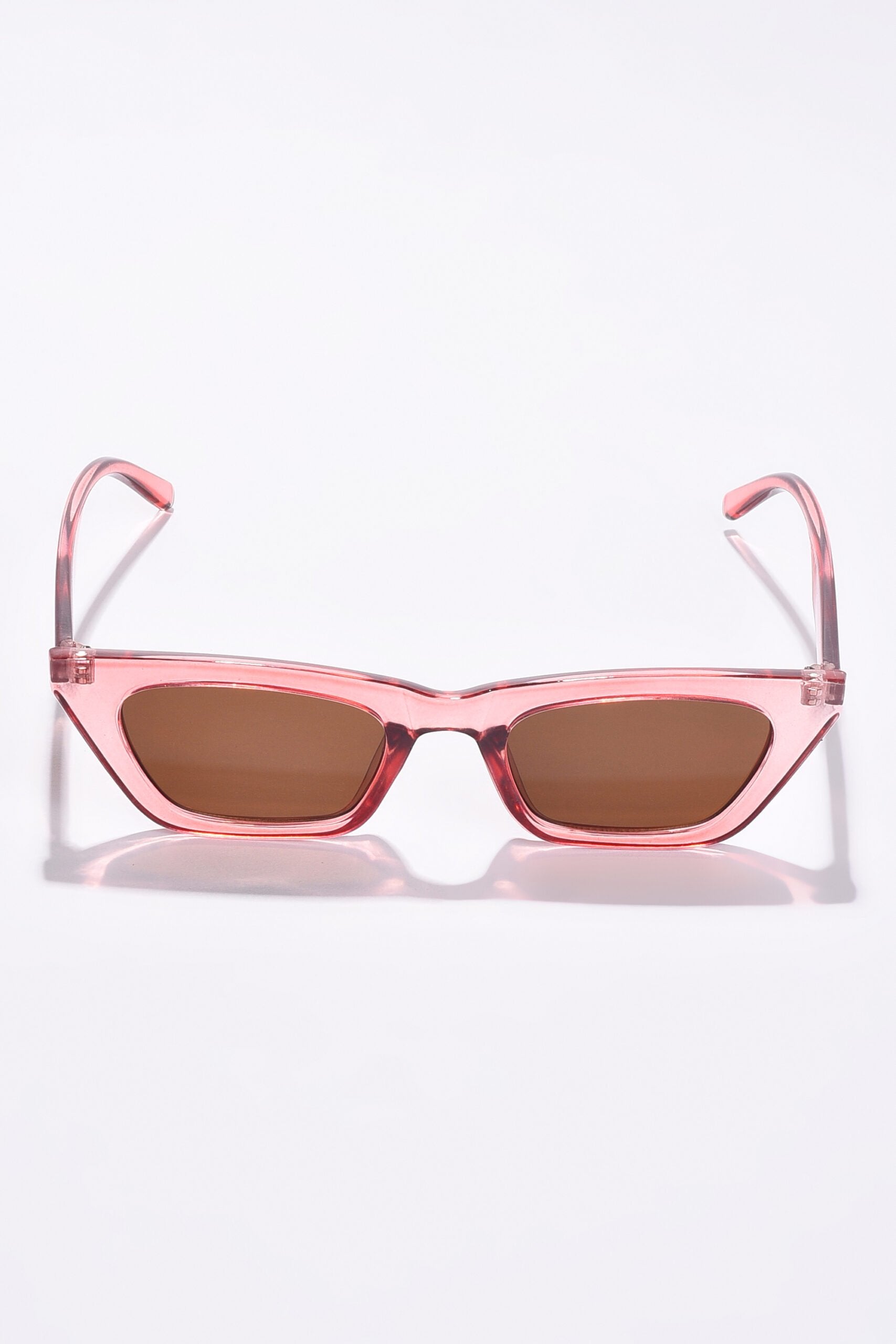 Women Brown Lens Pink Butterfly Sunglasses