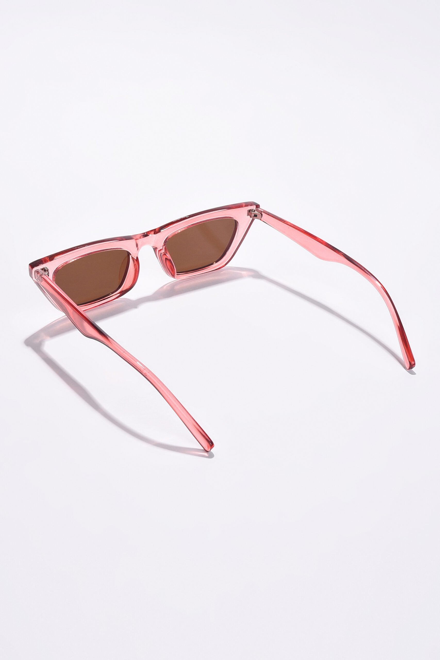 Women Brown Lens Pink Butterfly Sunglasses