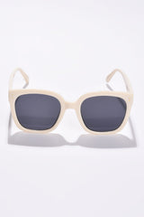 Women Black Lens White Butterfly Sunglasses