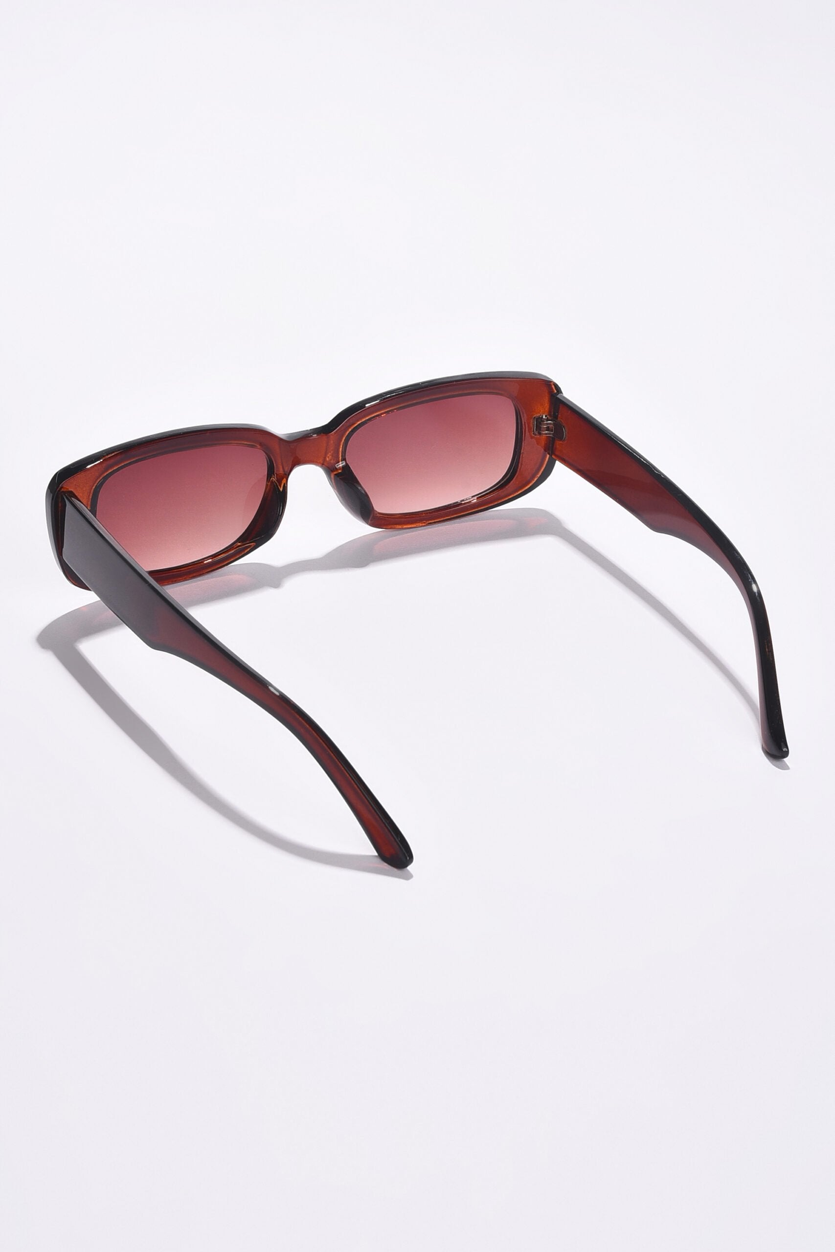 Women Brown Lens Brown Rectangle Sunglasses