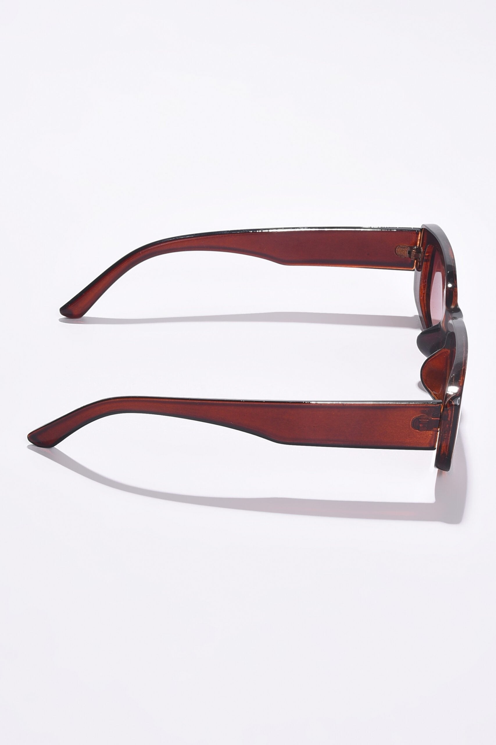 Women Brown Lens Brown Rectangle Sunglasses