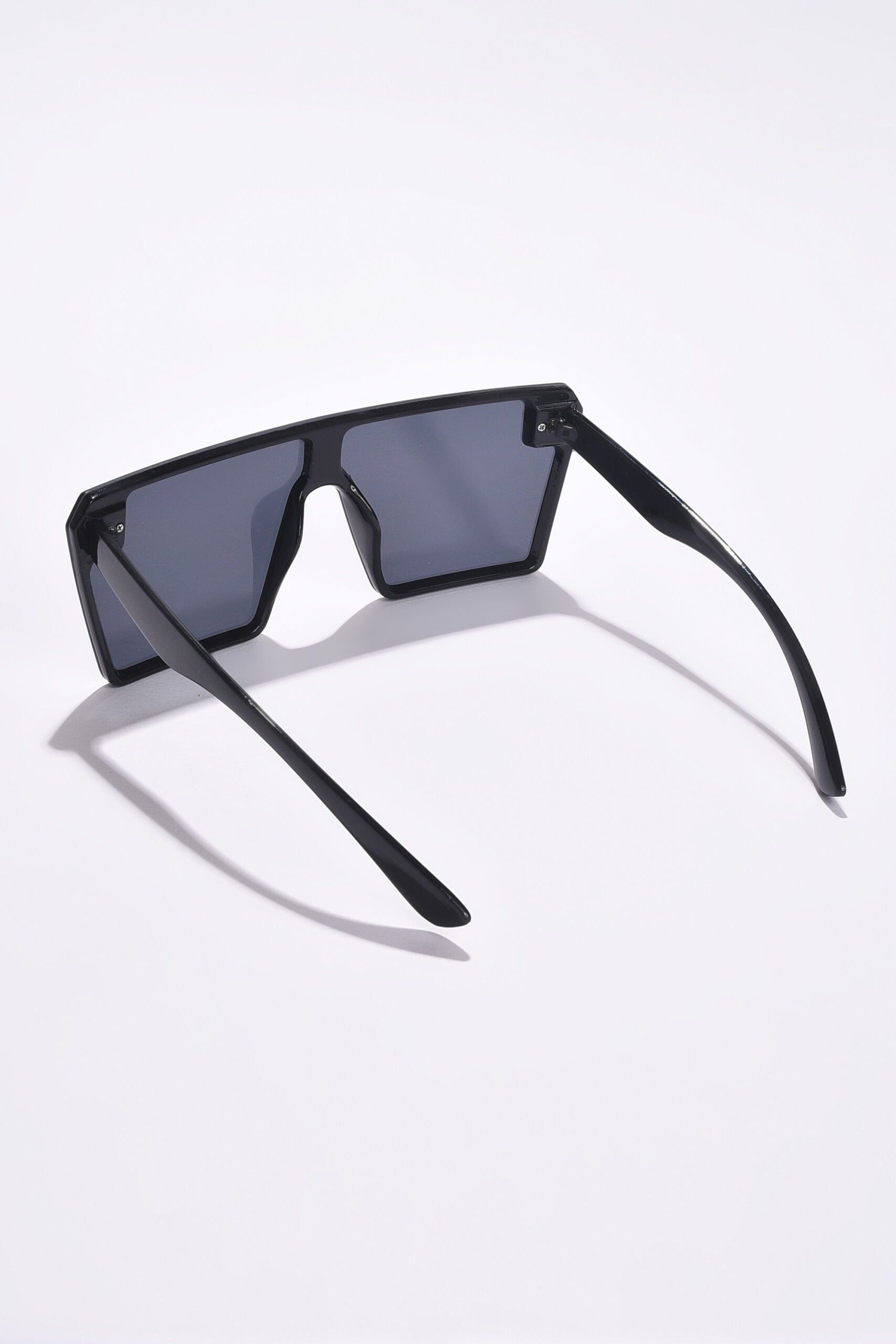 Women Black Lens Black Oversized Sunglasses