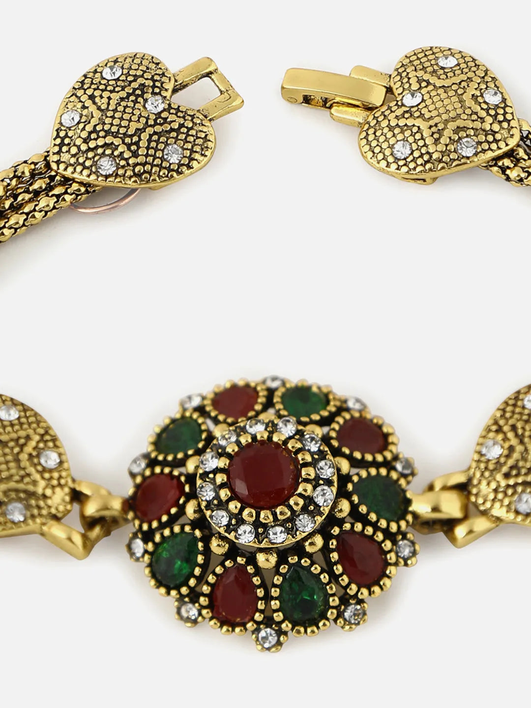 Gold Plated Designer Stone Bracelet