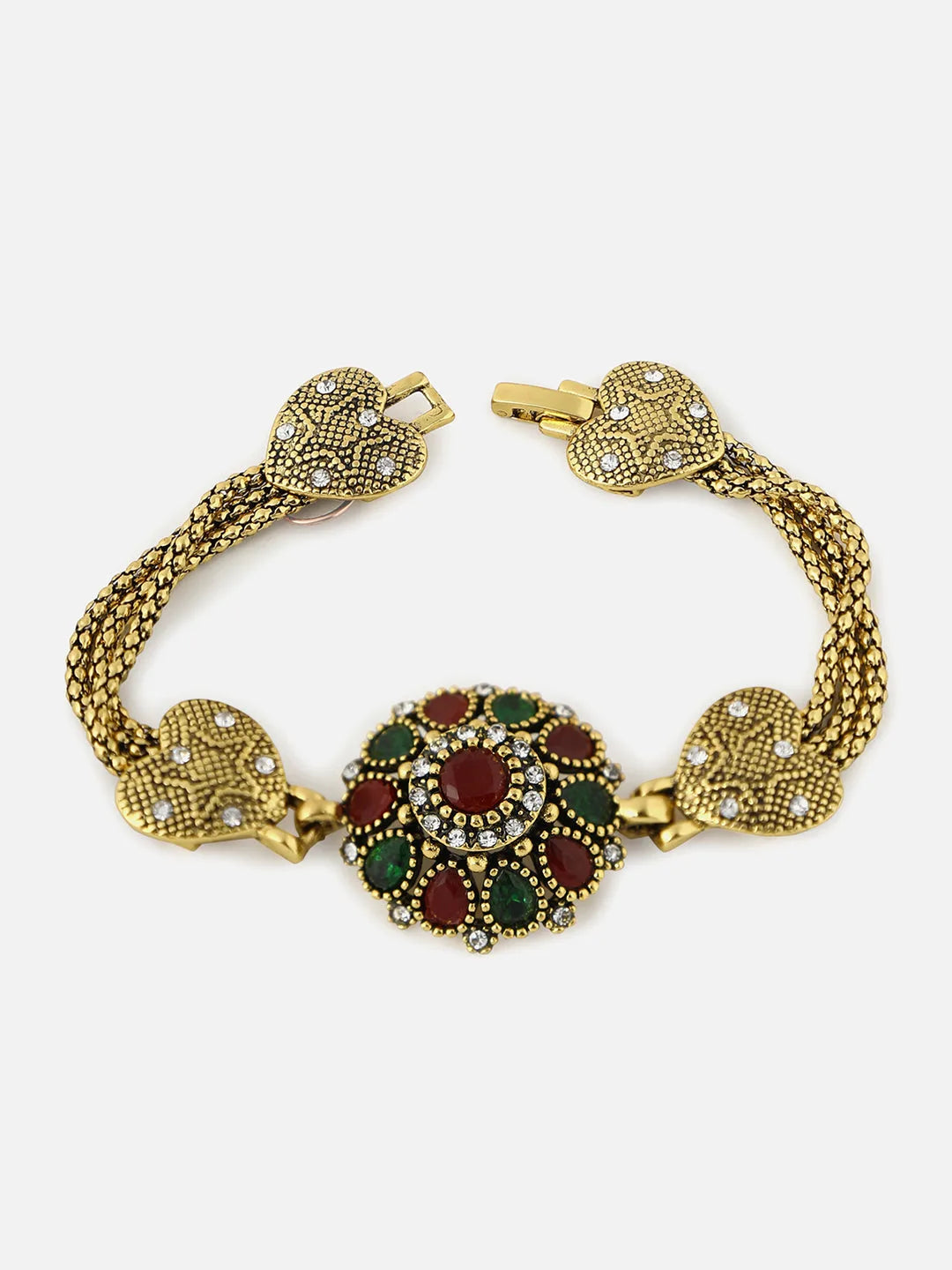 Gold Plated Designer Stone Bracelet