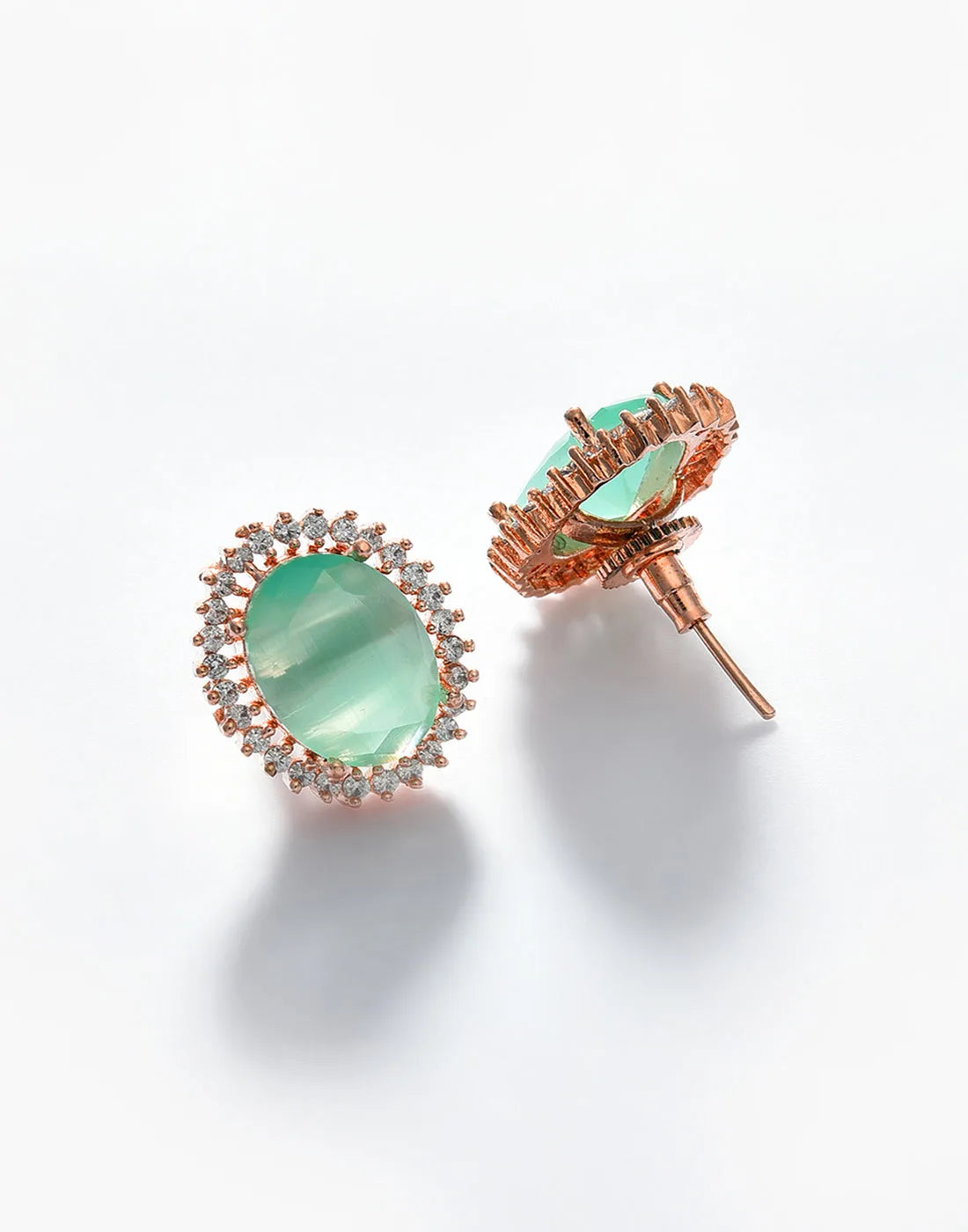 Emerald Desinger Gold Plated Studs