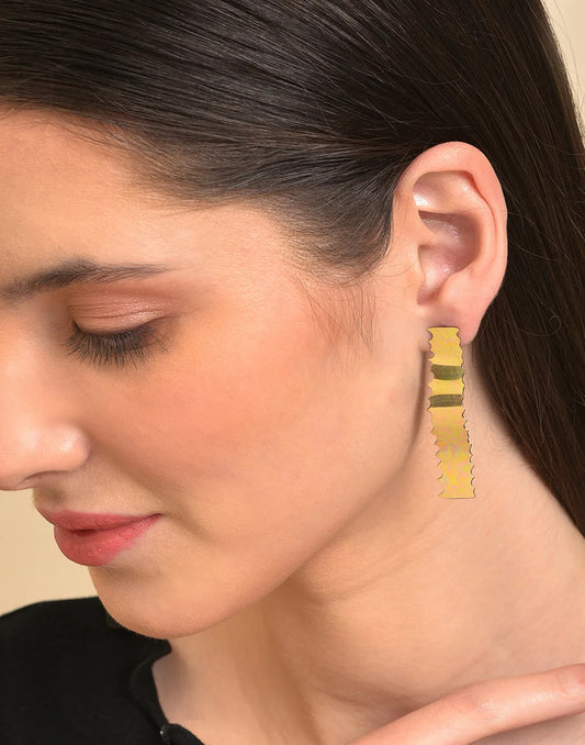 Gold Plated Designer Geometric Studs