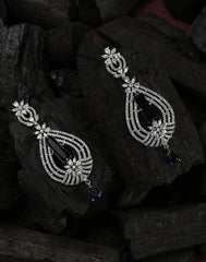 American Diamond Silver Plated Earring