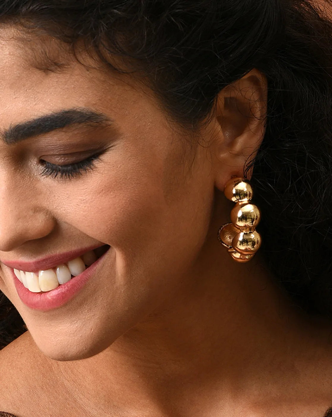 Gold Plated Designer Hoop Earring