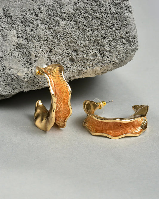 Gold Plated Designer Hoop Earring