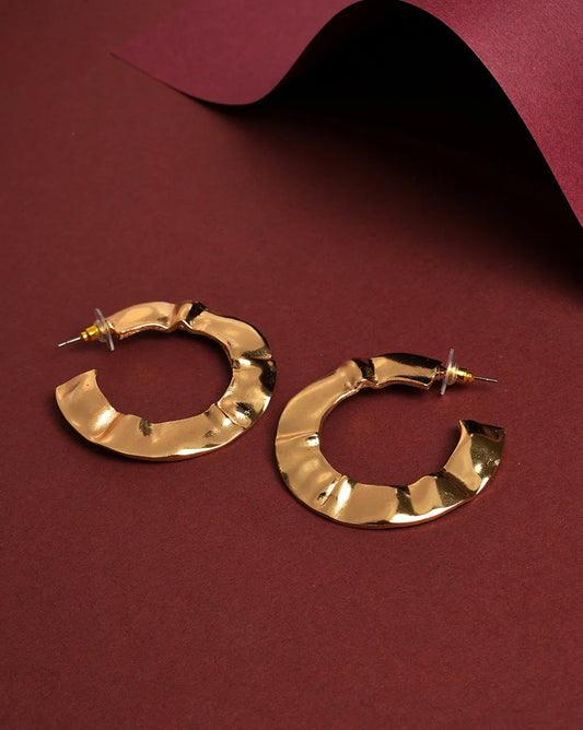 Gold Plated Designer Hoop Earring