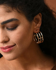 Gold Plated Designer Hoop Earring