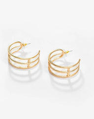 Gold Plated Designer Hoop Earring