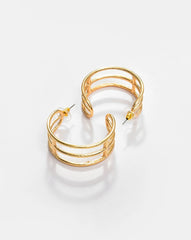 Gold Plated Designer Hoop Earring