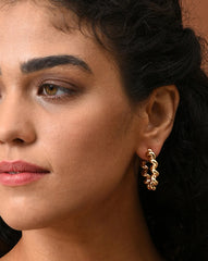 Gold Plated Designer Hoop Earring