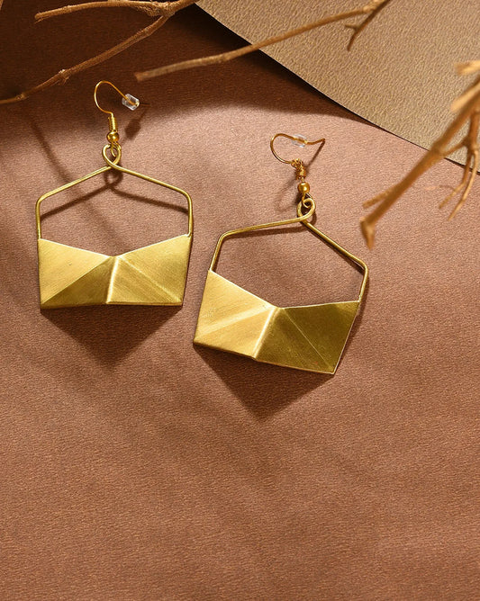 Gold Plated Designer Drop Earring