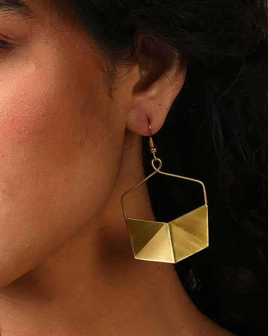 Gold Plated Designer Drop Earring