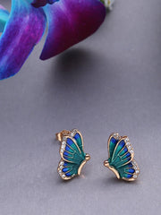 Enamel Butterfly Shaped Designer Studs