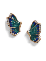 Enamel Butterfly Shaped Designer Studs