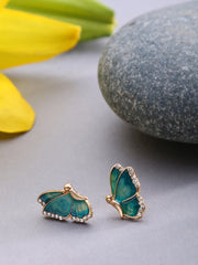 Enamel Butterfly Shaped Designer Studs