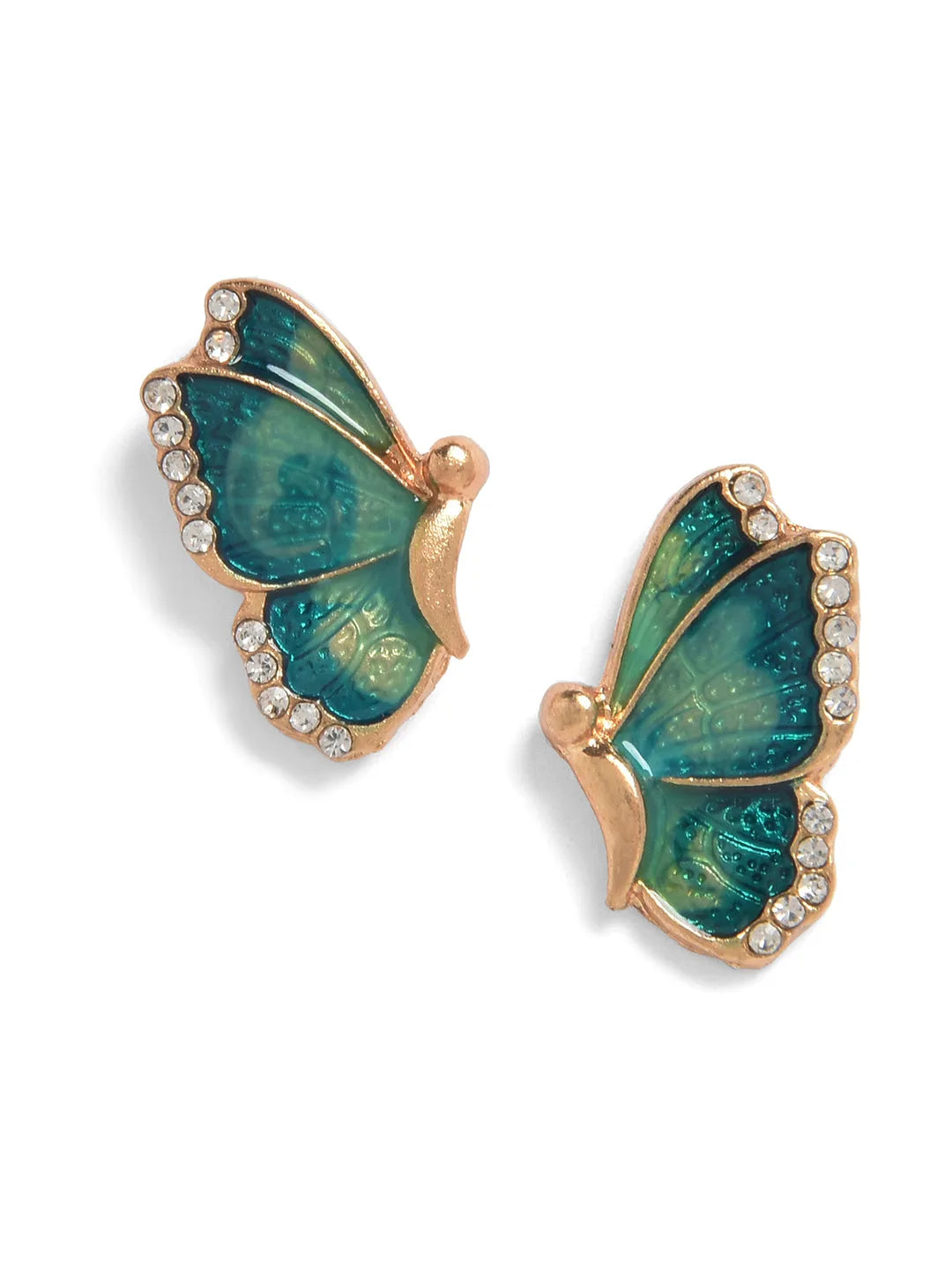 Enamel Butterfly Shaped Designer Studs