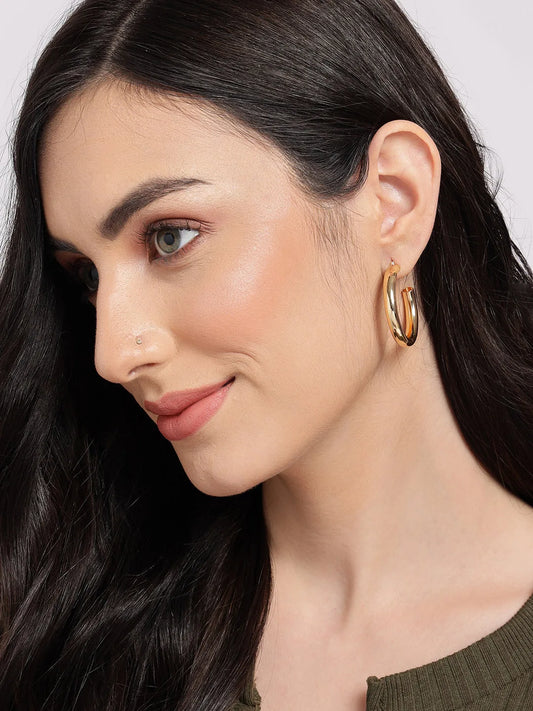 Pack of 3 Gold Plated Trendy Earrings