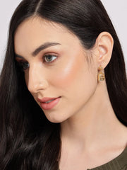 Gold Plated Dome Shaped Trendy Earrings