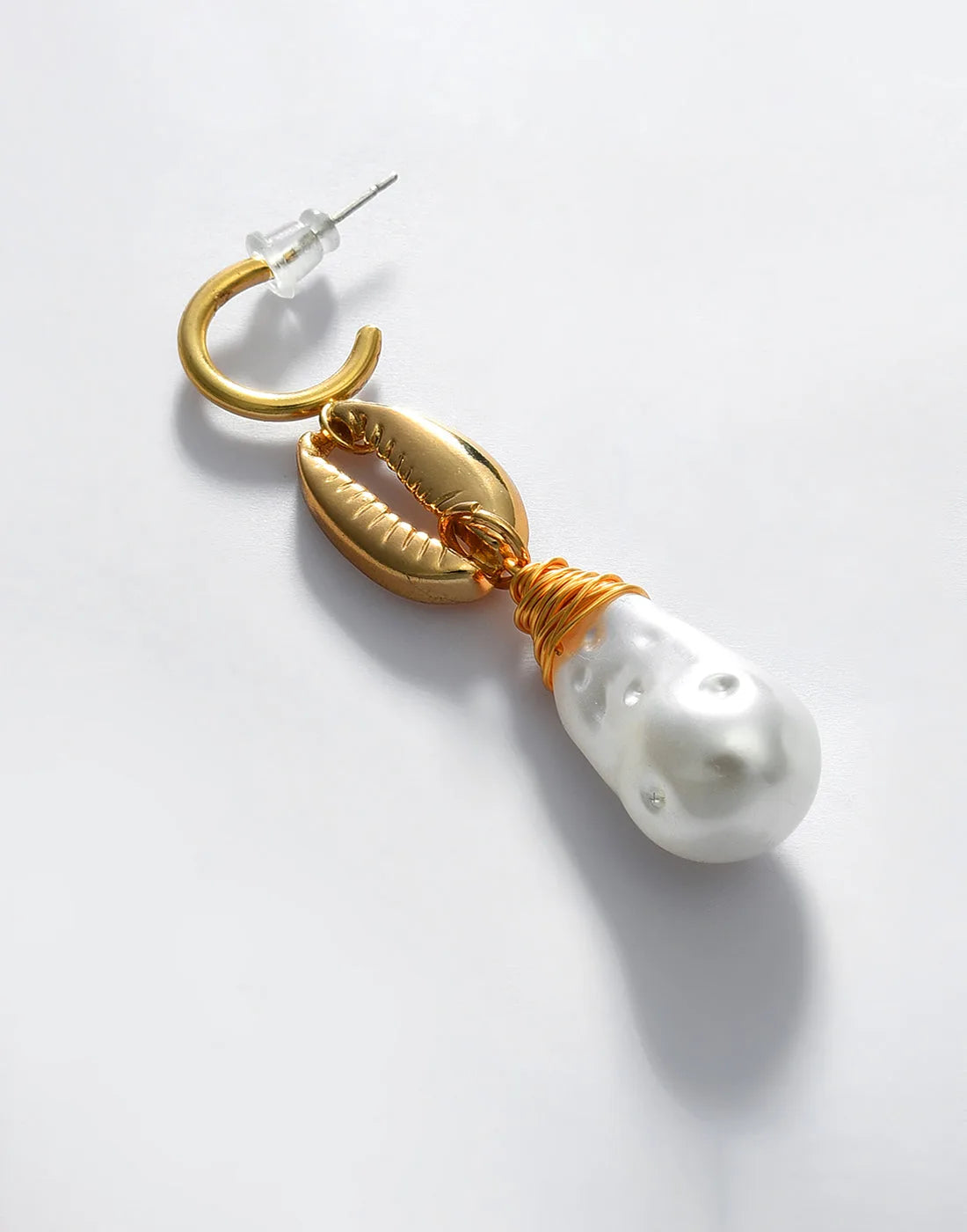 Gold Plated Pearl Beaded Drop Earring