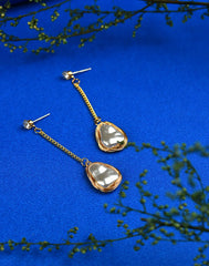 Gold Plated Pearl Beaded Drop Earring