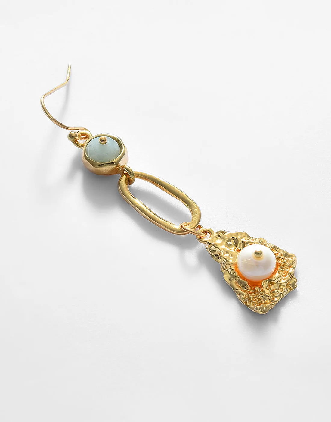 Gold Plated Pearl Beaded Drop Earring