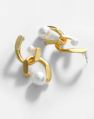 Gold Plated Pearl Beaded Drop Earring