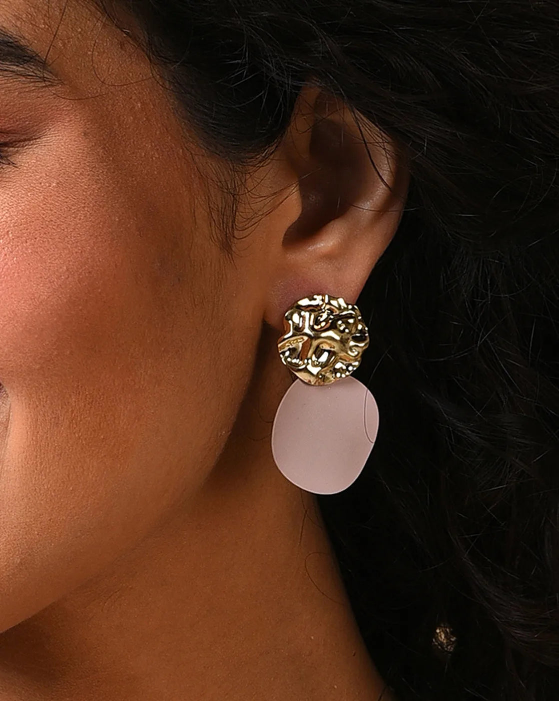 Gold Plated Designer Drop Earring