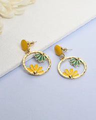 Gold Plated Designer Drop Earring