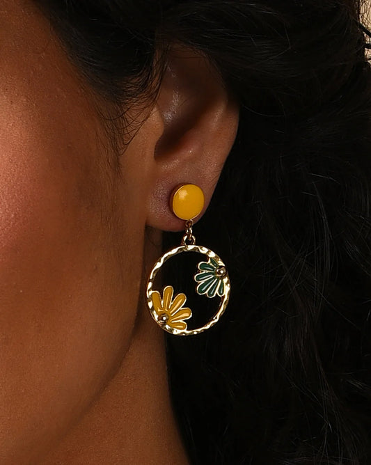 Gold Plated Designer Drop Earring