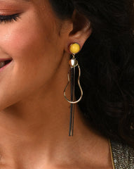 Gold Plated Designer Drop Earring