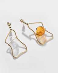 Gold Plated Designer Drop Earring