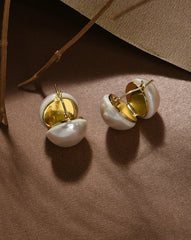 Gold Plated Pearl Stud